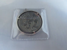 Load image into Gallery viewer, 1958 MOUNTED TORAH LIGHT OF THE BIBLE UNC 1 LIRA COIN IN SILVER WITH CLEAR FLIP
