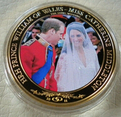 2011 PRINCE WILLIAM & CATHERINE MIDDLETON COOK ISLANDS  $1 COIN WITHIN CAPSULE