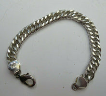 Load image into Gallery viewer, STERLING SILVER DOUBLE CURB BRACELET 26 GRAMS OF HALLMARKED SILVER 20 CM
