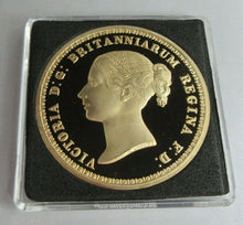 Load image into Gallery viewer, 2001 UNA &amp; THE LION HALLMARKED GOLD PLATED SILVER PROOF RESTRIKE IN QUAD CAPSULE
