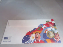 Load image into Gallery viewer, 1999 RUGBY WORLD CUP BUNC £2 COIN COVER PNC COMMEMORATIVE LABEL STAMPS POSTMARK
