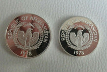 Load image into Gallery viewer, AFGANISTAN CONSERVATION 1978 ROYAL MINT SILVER PROOF 250 &amp; 150 AFGANIS MINT
