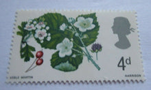 Load image into Gallery viewer, 1966 FLOWERS 4d 5 STAMPS MNH WITH CLEAR FRONTED STAMP HOLDER
