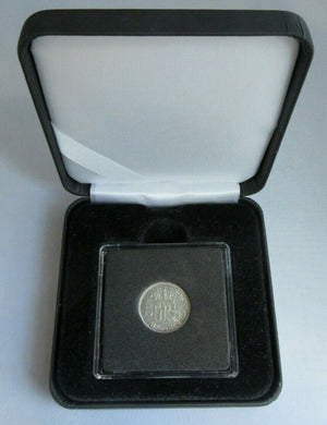 1945 KING GEORGE VI BARE HEAD .500 SILVER UNC 6d SIXPENCE COIN CAPSULE & BOX