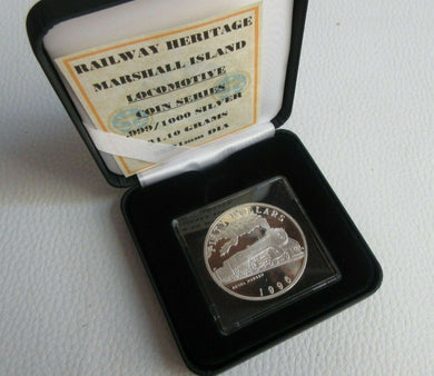 1996 Steam Train PENNSYLVANIA MARSHALL ISLANDS $50 Dollars Silver Proof Coin