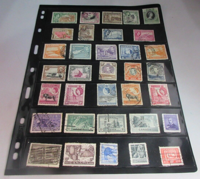 1940's & 1950's COMMONWEALTH STAMPS FINE USED WITH CLEAR FRONTED STAMP HOLDER