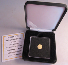 Load image into Gallery viewer, 1997 PORTRAITS OF A PRINCESS A WIFE MINITURE MEDAL .585 GOLD PROOF BOX &amp; COA
