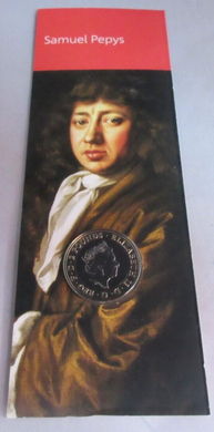 2019 SAMUEL PEPYS A TRUE WITNESS BUNC £2 TWO POUND COIN CARDED
