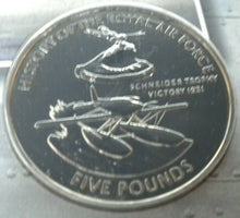 Load image into Gallery viewer, 2008 SCHNEIDER TROPHY VICTORY-1931, HISTORY OF THE RAF BUNC £5 COIN COVER PNC
