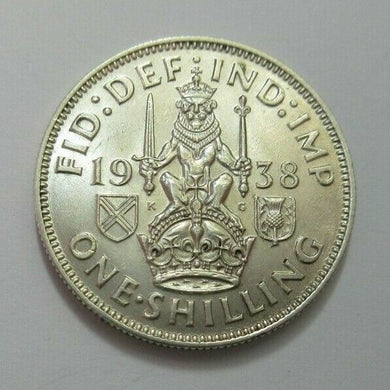 1938 SCOTISH SHILLING GEORGE VI 1ST COINAGE SPINK REF 4083 EF + CC2