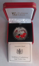 Load image into Gallery viewer, 2018 Last Post First World War Centenary Silver Proof Coloured Poppy Coin BoxCoa
