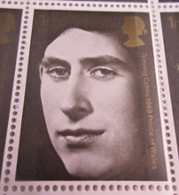 Load image into Gallery viewer, 1969 TYWYSOG CYMRU PRINCE OF WALES 1 SHILLING 4 X STAMPS MNH
