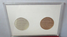 Load image into Gallery viewer, 1973 THE ROYAL WEDDING PRINCESS ANNE &amp; CAPTAIN MARK PHILIPS MEDALLION SET OF TWO
