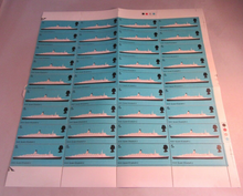 Load image into Gallery viewer, 1969 RMS QUEEN ELIZABETH 2 5d HALF SHEET 36 X STAMPS MNH WITH STAMP HOLDER
