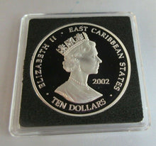 Load image into Gallery viewer, 2002 QEII GOLDEN JUBILEE CARIBBEAN STATES $10 TEN DOLLAR COIN BOX &amp; COA
