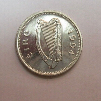 1994 Ireland EIRE 10 PENCE Coin reverse SALMON obverse Harp PROOF LIKE FIELDS