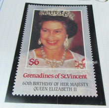 Load image into Gallery viewer, 1986 QUEEN ELIZABETH II 60TH BIRTHDAY GRENADINES ST VINCENT STAMPS &amp; ALBUM SHEET
