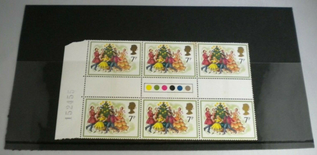 1978 CHRISTMAS SINGING CAROLS 7P BLOCK OF SIX STAMPS MNH WITH TRAFFIC LIGHTS