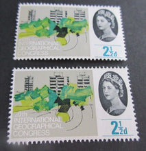 Load image into Gallery viewer, 1964 QEII 20th INTERNATIONAL GEOGRAPHICAL CONGRESS PRE DECIMAL STAMPS MNH HOLDER
