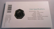 Load image into Gallery viewer, 2018 SIR ISAAC NEWTON I STRUCK THIS COIN BUNC 50P IN ROYAL MINT PACK
