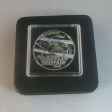 Load image into Gallery viewer, 2010 Gloster Gladiator Battle of Britain Coloured Silver Proof Guernsey £5 COIN
