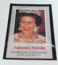 Load image into Gallery viewer, 1986 QUEEN ELIZABETH II 60TH BIRTHDAY NANUMEA TUVALU STAMPS &amp; ALBUM SHEET
