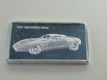 Load image into Gallery viewer, 1970 MERCEDES BENZ 15mm X 10mm 1.60gram SILVER INGOT WITH INFORMATION SLIP
