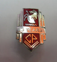 Load image into Gallery viewer, .925 SILVER ART DECO ENAMELLED 15 YEARS OF SERVICE BADGE CROMPTON PARKINSON
