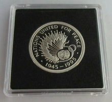 Load image into Gallery viewer, UK £2 1995 UNITED NATIONS FOR PEACE SILVER PROOF TWO POUND COIN BOXED

