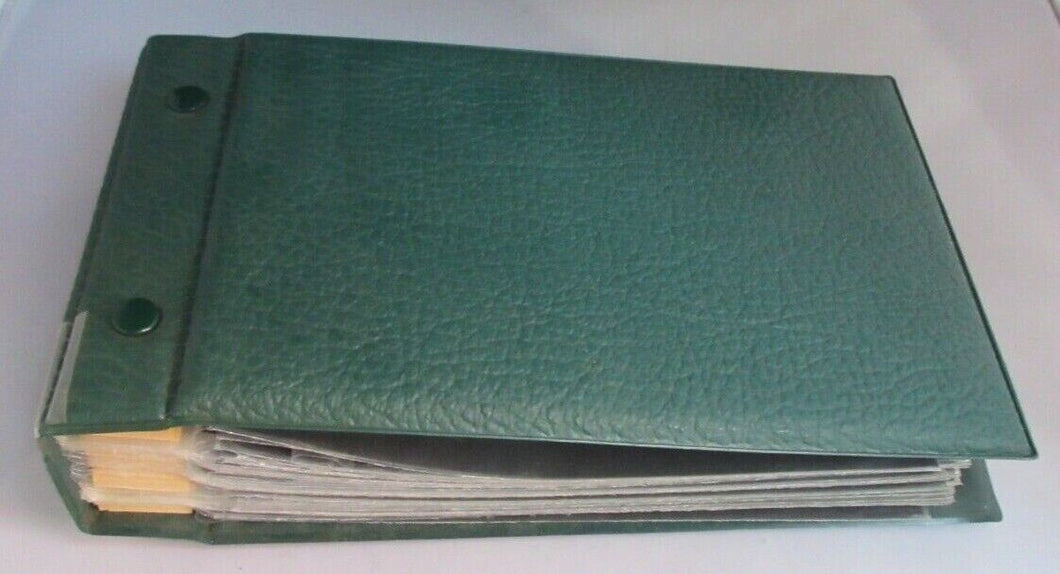 PADDED ALBUM WITH 50 PAGES TO HOLD 100 PNC'S OR POSTCARDS