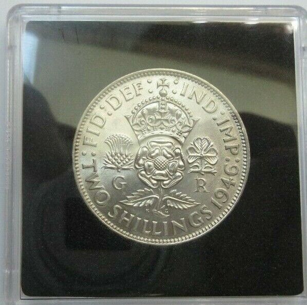 1946 GEORGE VI SILVER FLORIN 2 SHILLINGS SPINK REF 4081 BOXED WITH CERT