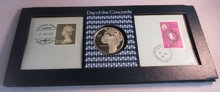 Load image into Gallery viewer, 1976 DAY OF THE CONCORDE SILVER PROOF MEDAL JOHN PINCHES BOOKLET &amp; LETTER
