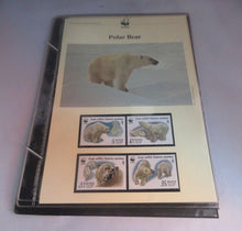 Load image into Gallery viewer, Polar Bear WWF Info Sheets Exclusive Stamps from Russia and FDC&#39;s
