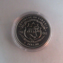 Load image into Gallery viewer, 2006 Queen Elizabeth II 80th Birthday BUnc Liberian $1 Coin in Capsule
