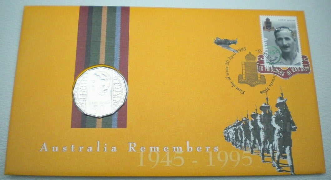 1995 SIR EDWARD WEARY DUNLOP 50C ROYAL AUSTRALIA MINT COIN COVER PNC & COA