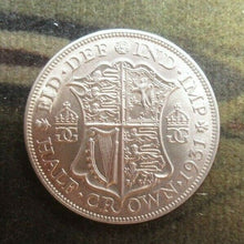 Load image into Gallery viewer, 1931 GEORGE V BARE HEAD COINAGE HALF 1/2 CROWN SPINK 4032 CROWNED SHIELD CC1
