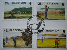 Load image into Gallery viewer, 1995 &amp; 1997 GOLF ON MANN BUNC 2 X 5 PENCE FIRST DAY COIN COVER PNC &amp; INFO SHEET
