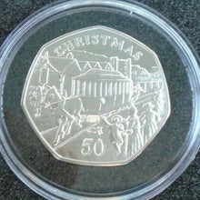 Load image into Gallery viewer, ISLE OF MAN IOM CHRISTMAS SILVER PROOF 50P VARIOUS YEARS POBJOY MINT BOX/COA
