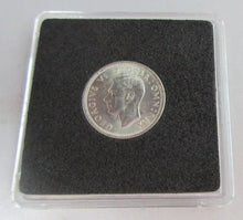 Load image into Gallery viewer, 1946 KING GEORGE VI BARE HEAD .500 SILVER BUNC 6d SIXPENCE COIN CAPSULE &amp; BOX
