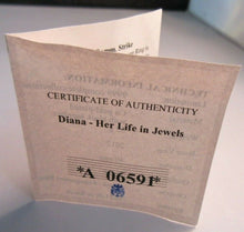 Load image into Gallery viewer, 2012 DIANA HER LIFE IN JEWELS ENGAGEMENT RING  BLACK SAPPHIRE PROOF MEDALLION
