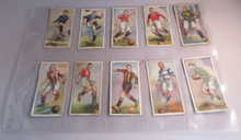Load image into Gallery viewer, PLAYERS CIGARETTE CARDS FOOTBALLERS 1928-9 2ND SERIES SET OF 25 IN CLEAR PAGES
