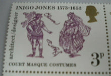 Load image into Gallery viewer, 1973 3P INIGO JONES 1573-1652 COURT MASQUE COSTUMES/ST PAUL COVENT GARDEN MNH
