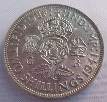 Load image into Gallery viewer, 1941 KING GEORGE VI FLORIN TWO SHILLINGS COIN UNC .500 SILVER IN CLEAR FLIP
