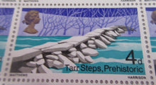 Load image into Gallery viewer, 1968 TARR STEPS PREHISTORIC 4d BLOCK OF 42 STAMPS MNH
