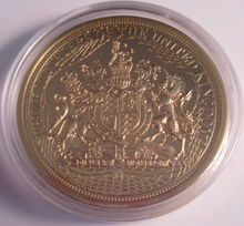 Load image into Gallery viewer, 2019 BORIS JOHNSON GOLD PLATED PROOF MEDALLION WITH COA &amp; CLEAR FLIP
