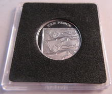 Load image into Gallery viewer, 2012 QUEEN ELIZABETH II SHIELD SECTION SILVER PROOF TEN PENCE COIN BOX &amp; COA
