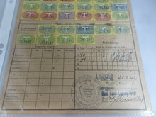 Load image into Gallery viewer, 1940 - 1941 WWII GERMANY Invalidenvers REVENUE STAMPBOOK &amp; STAMPS LEIPZIG
