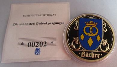 2015 THE MOST BEAUTIFUL COMMEMORATIVES GOLD PLATED & COLOR PRINT PROOF MEDAL/COA