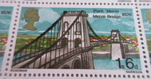 Load image into Gallery viewer, 1968 PORT MENAI BRIDGE 1s 6d 24 X STAMPS MNH WITH TRAFFIC LIGHTS
