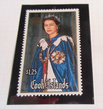 Load image into Gallery viewer, 1986 QUEEN ELIZABETH II 60TH BIRTHDAY COOK ISLANDS STAMPS &amp; ALBUM SHEET
